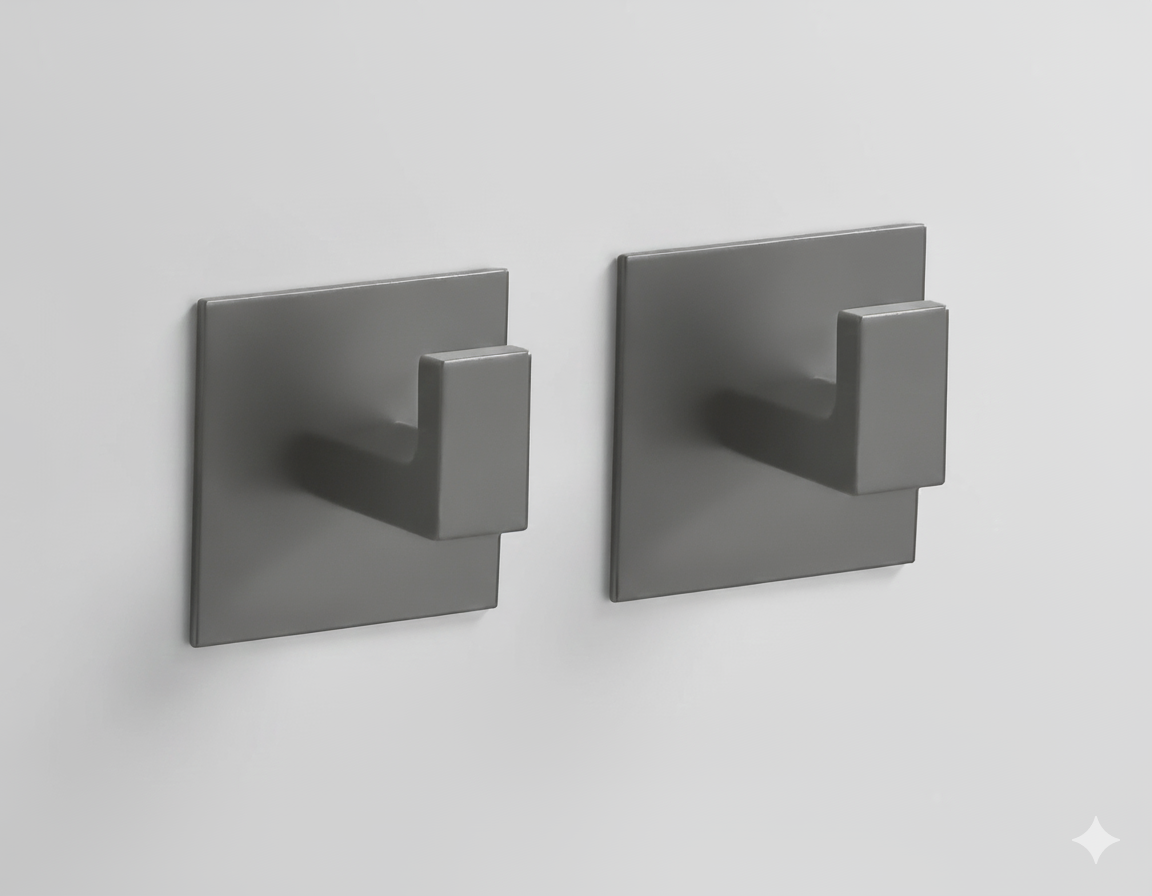 1-4Pcs Strong Adhesive Wall Hook Sticker Hanging Coat Rack Clothes Hanger Shower Robe 3M Hook Kitchen Bathroom Towel hooks Black