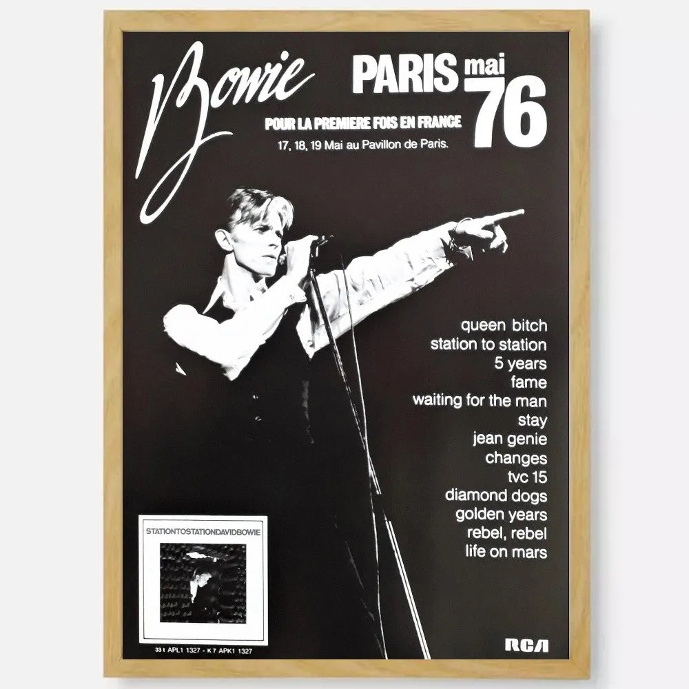 British Rock Singer David B-Bowie Poster HD art sticky wall waterproof home living room bedroom bar aesthetic decoration