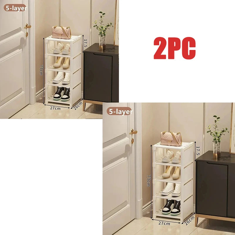 Multiple Layers Shoe Organizer Shoe Rack Organizer Space Saving Rack For Wall Corner Stackable Shelf Adjustable Saving Cabinet