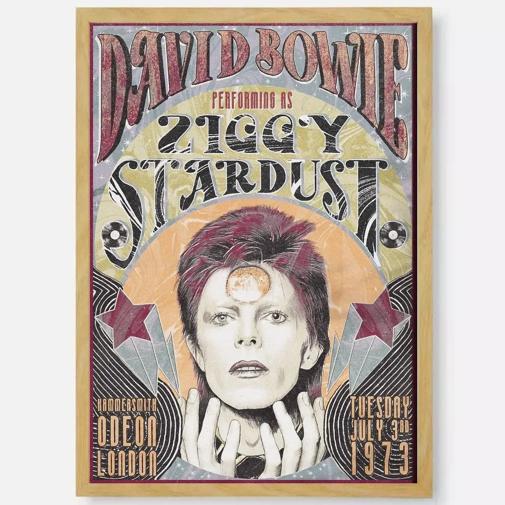 British Rock Singer David B-Bowie Poster HD art sticky wall waterproof home living room bedroom bar aesthetic decoration