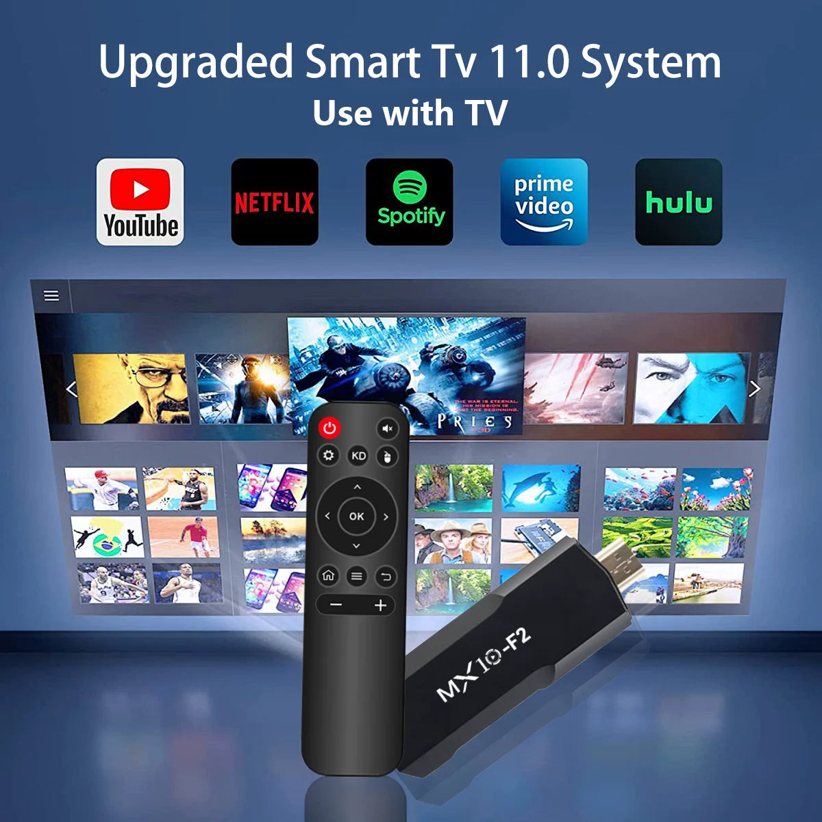 MX10 F2 TV Stick – Turn Any TV into an 8K Cinema with Fast Streaming & Smart Android!