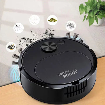 Novo Aspirador Robot Aspirador USB com Função de Mopa 3 em 1 Inteligente Sem Fio 1500Pa Limpeza com Arraste Varre o Chão para Casa Escritório