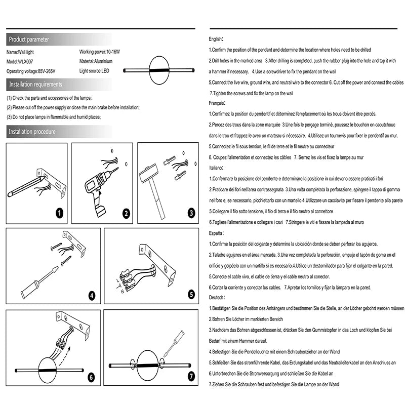 Brighten up your bathroom, bedroom, or vanity with the Modern LED Wall Lamp