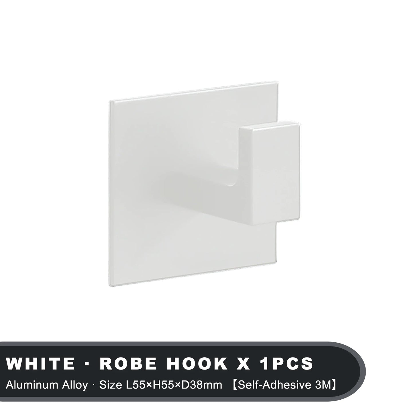 1-4Pcs Strong Adhesive Wall Hook Sticker Hanging Coat Rack Clothes Hanger Shower Robe 3M Hook Kitchen Bathroom Towel hooks Black