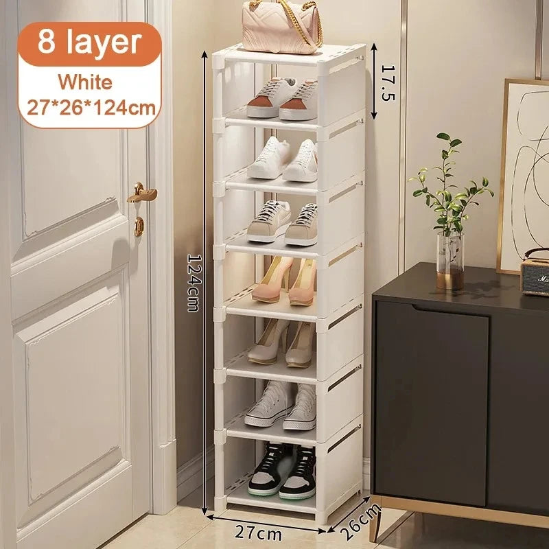 Multiple Layers Shoe Organizer Shoe Rack Organizer Space Saving Rack For Wall Corner Stackable Shelf  Adjustable Saving Cabinet