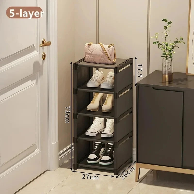 Multiple Layers Shoe Organizer Shoe Rack Organizer Space Saving Rack For Wall Corner Stackable Shelf  Adjustable Saving Cabinet