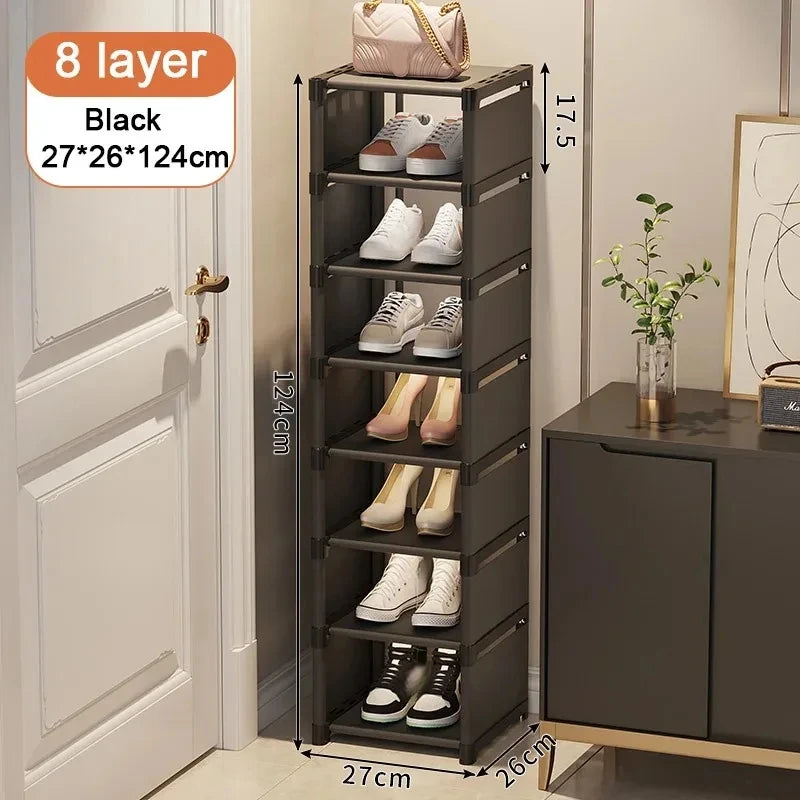 Multiple Layers Shoe Organizer Shoe Rack Organizer Space Saving Rack For Wall Corner Stackable Shelf  Adjustable Saving Cabinet