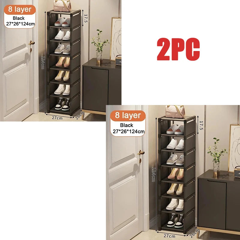 Multiple Layers Shoe Organizer Shoe Rack Organizer Space Saving Rack For Wall Corner Stackable Shelf  Adjustable Saving Cabinet